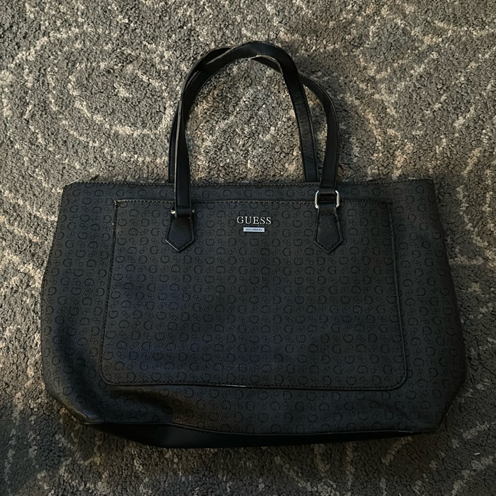 Guess black large bag grey and black